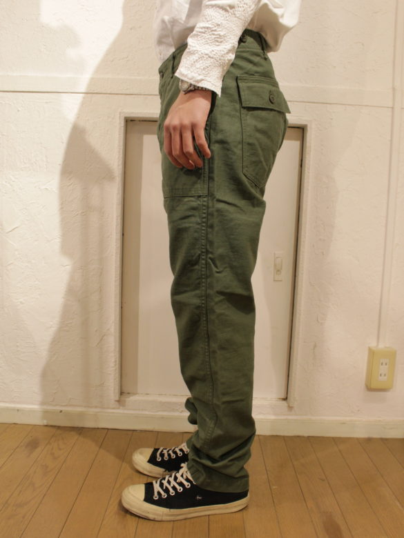 Orslow Slim Fit Fatigue Pants Green 16 - Made in Japan, Pants